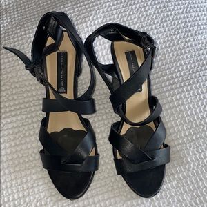 Steven strappy leather wedge sandal